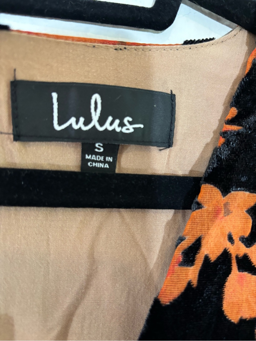 Lulus A Touch of Magic Black Floral Print Velvet Mini Dress Size Small - Picture 14 of 16